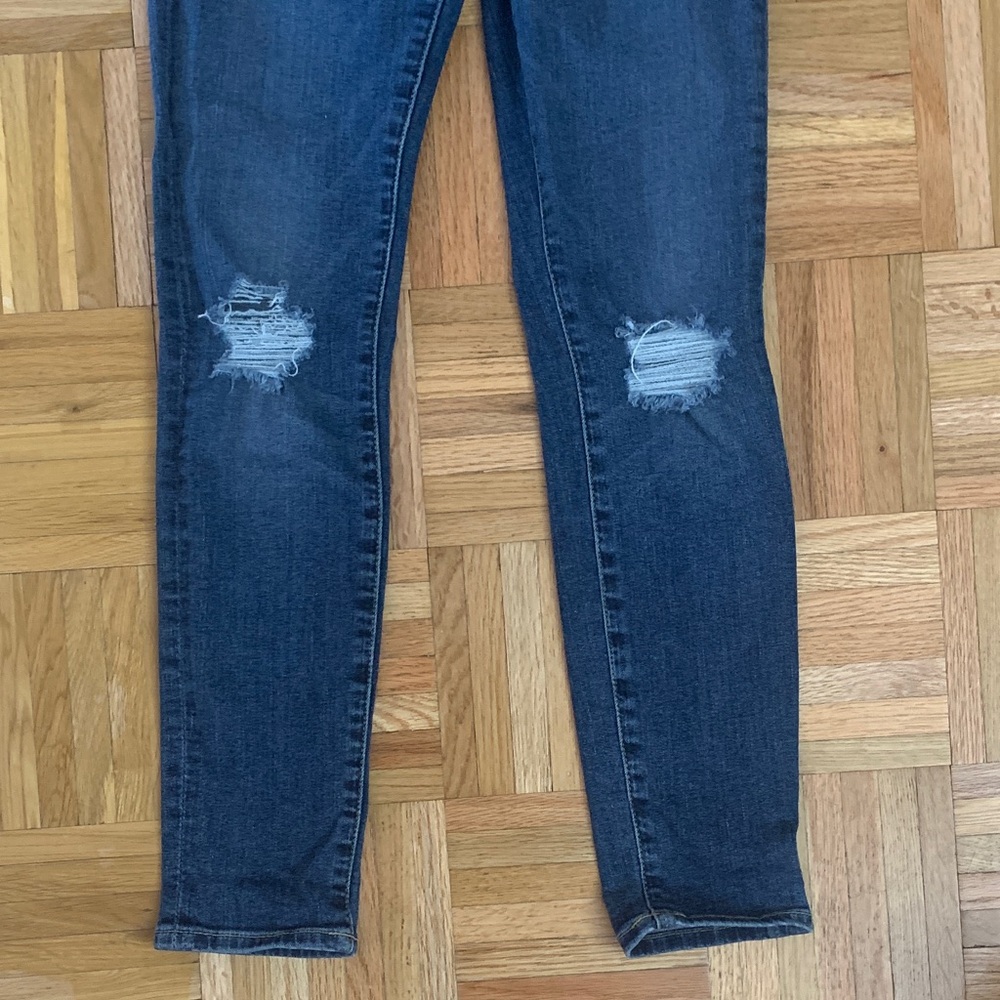 7 For All Mankind Distressed Straight Leg Jean - Women’s Size 25 EUC - Picture 8 of 9
